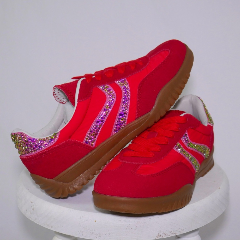 Steve Madden Fume Sneaker in Red with *BLING* NWT 7.0
